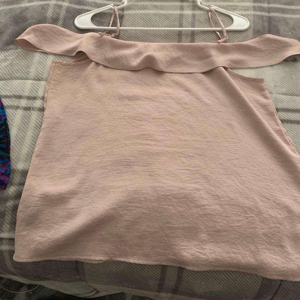 Pink off the shoulder blouse
